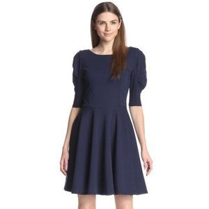 Eva Franco Lupita Fit-and-Flare Dress 2 S NWT Navy